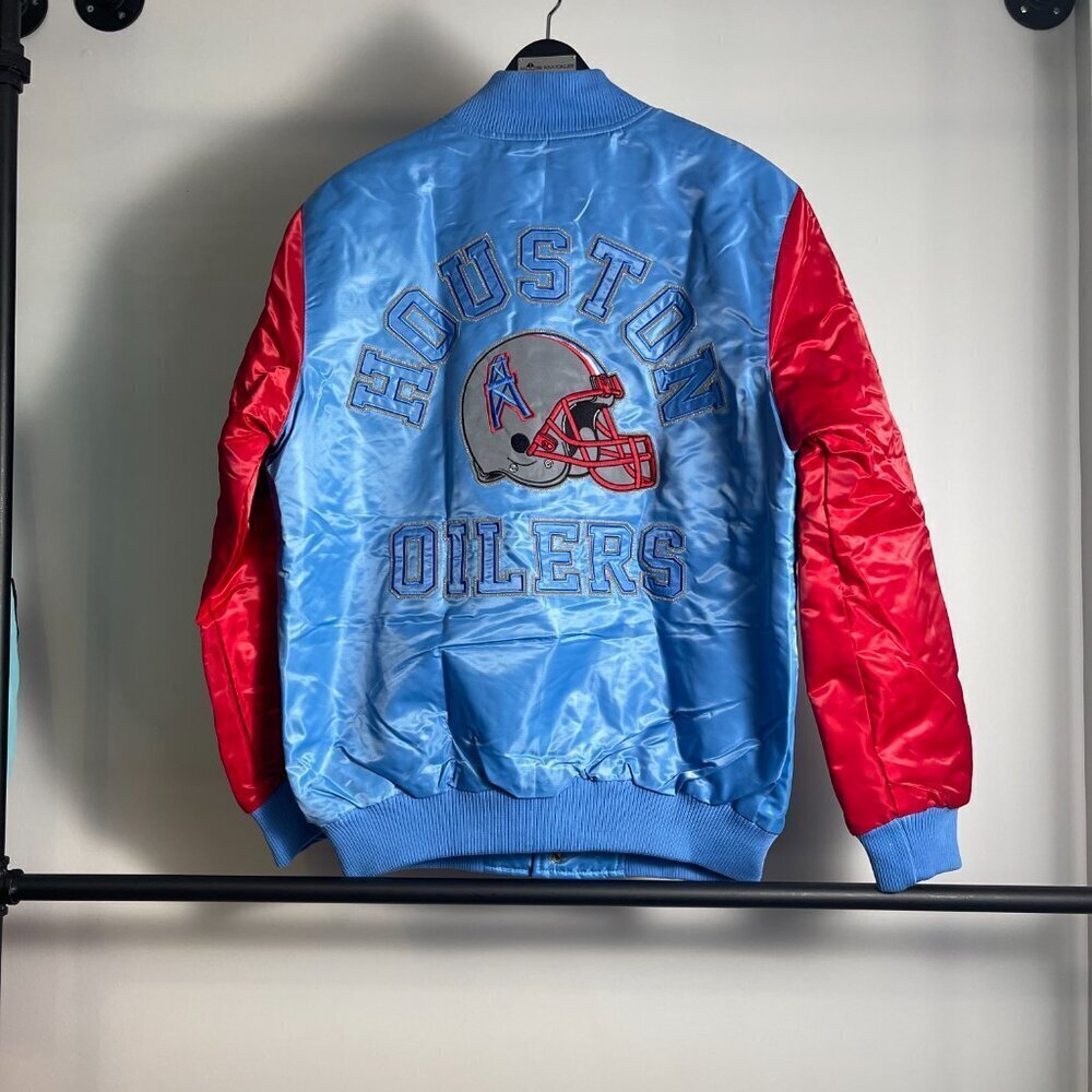 Starter Houston Oilers  Satin Jacket size M - Picture 2 of 3